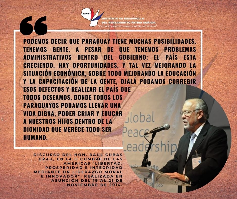 Palabras del H.E. Raúl Cubas Grau